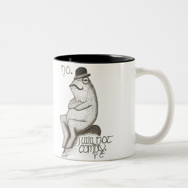 Em Dois Tons "Um senhor desafiante" 15 onças. Caneca de café (Direita)