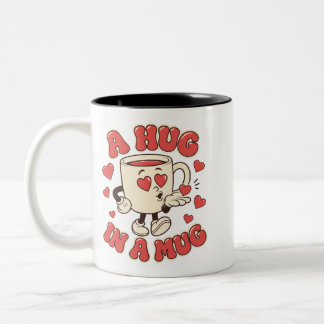 Em Dois Tons Uma Abraço numa Caneca Fofa para Amantes de Café