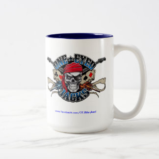 Em Dois Tons Uma caneca de café Eyed dos jaques
