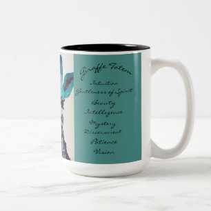 Em Dois Tons Uma de uma caneca de café amável do totem do