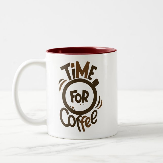 Em Dois Tons Uma Mão, Uma Caneca de Café (Esquerda)