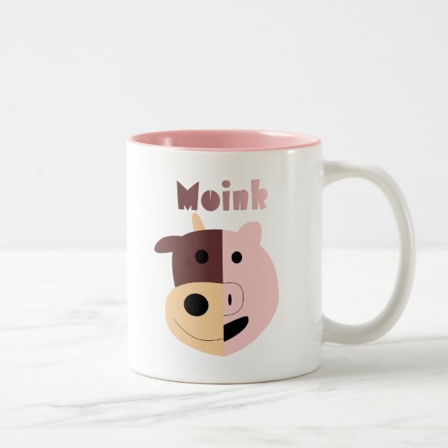Em Dois Tons Vaca + Caneca de café do porco = do Moink (Direita)