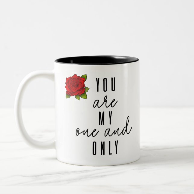 Em Dois Tons Você é minha única caneca de café Two-Tone (Esquerda)