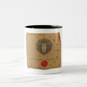Em Dois Tons Zodíaco - Leão - Caneca de Café