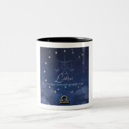 Em Dois Tons Zodíaco - Libra - Caneca de Café