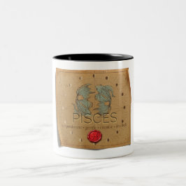 Em Dois Tons Zodíaco - Peixes - Caneca de Café