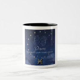 Em Dois Tons Zodíaco - Peixes - Caneca de Café