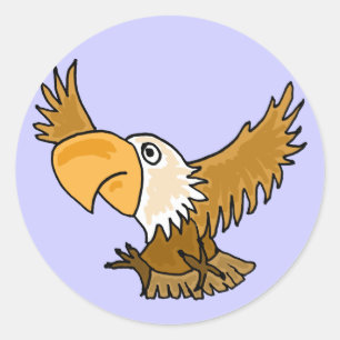 Em etiquetas engraçadas de Eagle dos desenhos