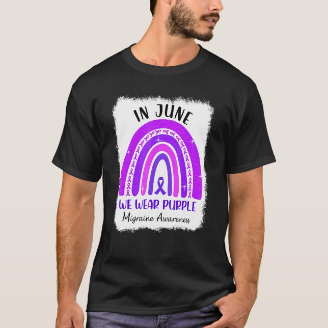 Em Junho Usamos Camiseta Roxa de Conscientização d (Frente)