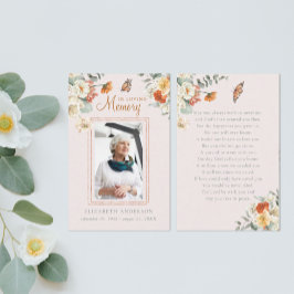 Em memória de amor | Cartão de Oração Funeral Foto