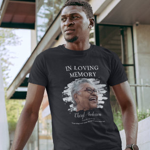 Em Memória Querida   Camiseta Memorial com Foto