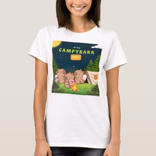 Em Minha Campybara Era Capybara Camping T-Shirt