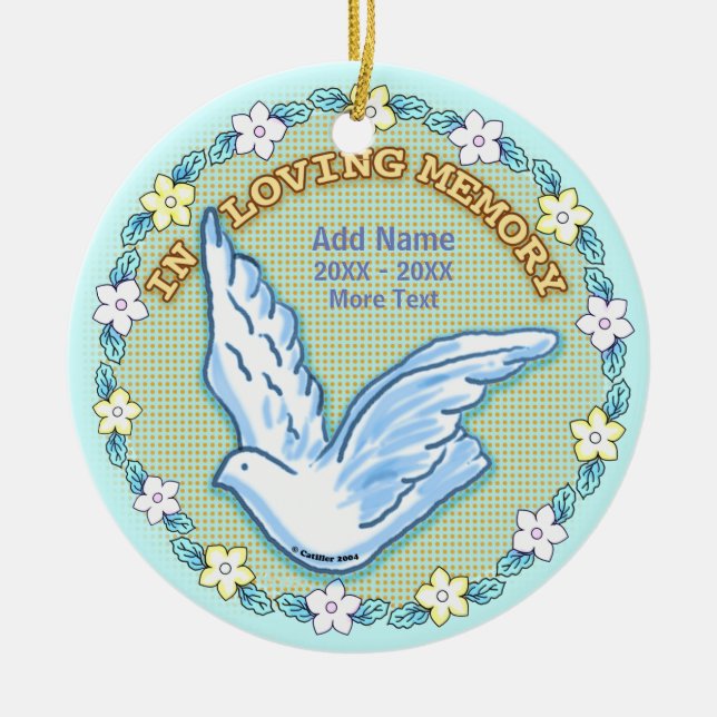 Em ornamentos personalizados do Loving Memory Memo (Frente)