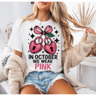 Em outubro usamos camiseta rosa, conscientização s