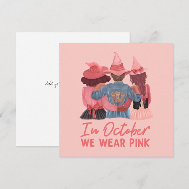 Em outubro, Vestimos a consciência cor-de-rosa do  (Frente/Verso)