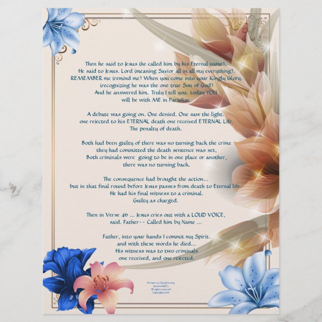 Em Papel Personalizado de Gravações Calvares (Frente)