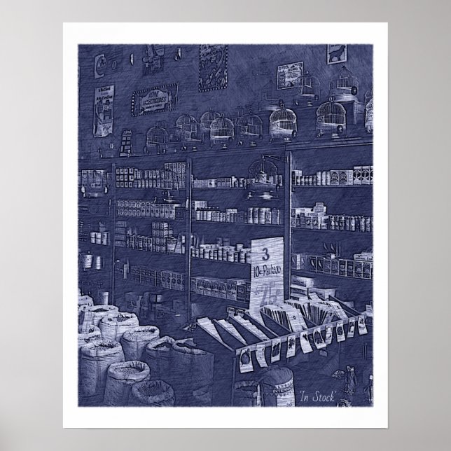 Em stock vintage art poster (Frente)