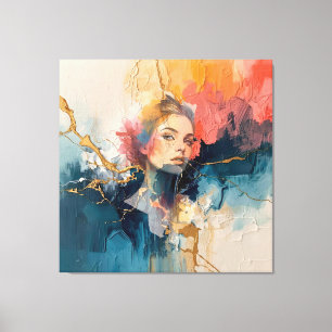 Em Tela abstrato, arte moderna, impressão de arte, retrato