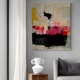 Em Tela Abstrato Pintando "pântano Primavera". Impressão d