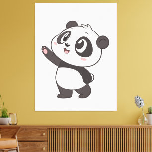 Em Tela Acendimento de Urso de Panda Bonito - Impressão de
