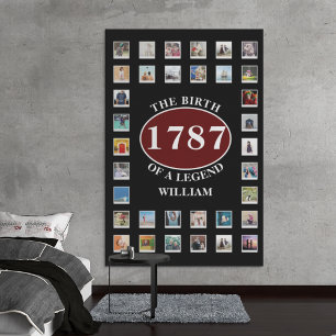 Em Tela Adicionar Nome Ano E Fotografias Impressão de Aniv