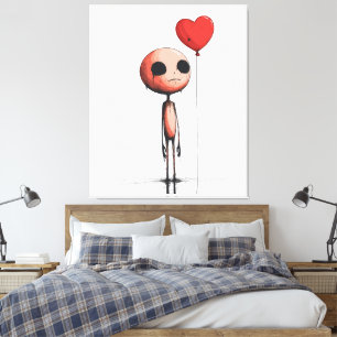 Em Tela Amor perdido - Impressão de Arte Surreal Escura