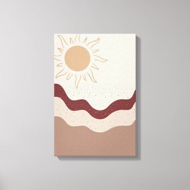 Em Tela Arte Boho Sol Radiante – Impressão Abstrata da Ter (Frente)