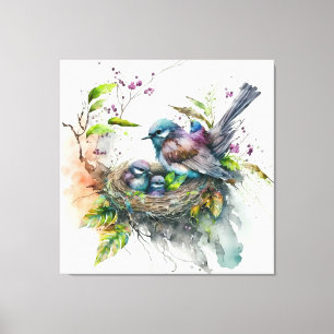 Em Tela Arte de Nursery de Impressão de pássaros - Impress