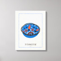 Arte Minimalista de Tigela İznik Turca - Impressão