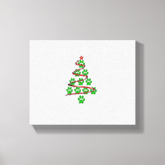 Em Tela Árvore de Natal de Impressão de Canas de Cão para  (Frente)