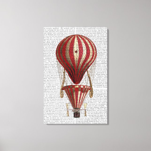 Em Tela Balão de ar quente com camadas Impressão vermelho (Frente)
