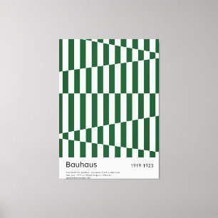 Em Tela Bauhaus Impressão Artística com Faixa Verde Escuro