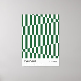 Em Tela Bauhaus Impressão Artística com Faixa Verde Escuro