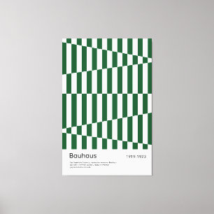 Em Tela Bauhaus Impressão Artística com Listras Verdes Esc