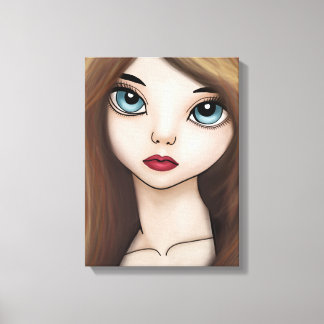 Em Tela BJD Anime Girl Manga Portrafica Japonês Impressão