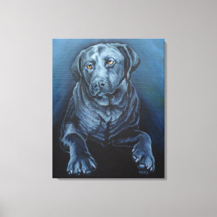 Em Tela Black Labrador Art Impressão English Retriever Imp