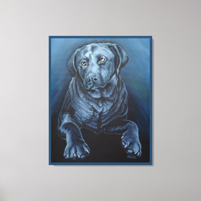Em Tela Black Labrador Art Impressão English Retriever Imp (Frente)