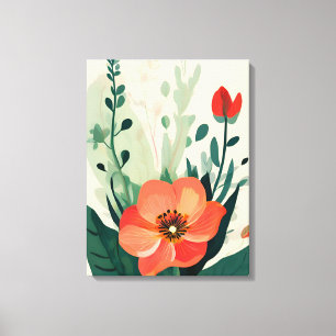 Em Tela Blush Bloom: Flor de Pêssego e Impressão de Arte