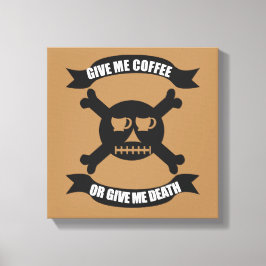 Em Tela Café Crânio e Ossos Cruzados do Pirata Impressão