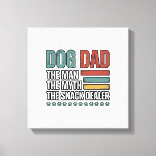 Em Tela Camisa com Impressão de Pata Vintage Dog Dad The S