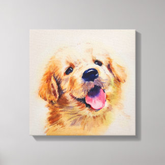 Em Tela Cãozinho bonito. O nome dele é "Happy". impressão 