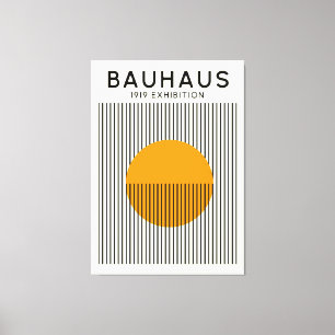 Em Tela Cartaz Linhas Sol Bauhaus Impressão Meados do Sécu