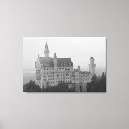 Em Tela Castelo de Neuschwanstein, Impressão preto e branc