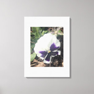 Em Tela cinza por um dia Impressão Floral Branca