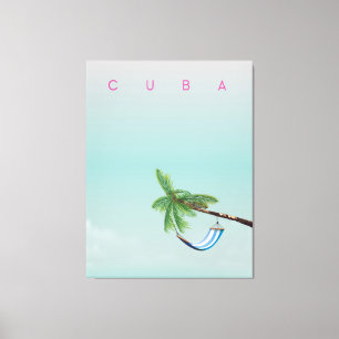 Em Tela Cuba Rede de descanso estilo vintage impressão fér