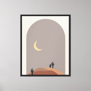 Em Tela Desert Moon Wall Art - Boho Impressão estético