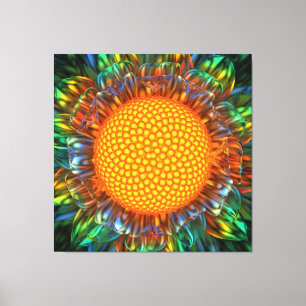 Em Tela Do "A margarida Sunburst" esticou o impressão das