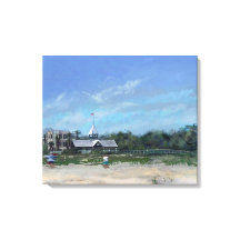 East Beach, Ruas. Ilha Simons, GA - Impressão Canv