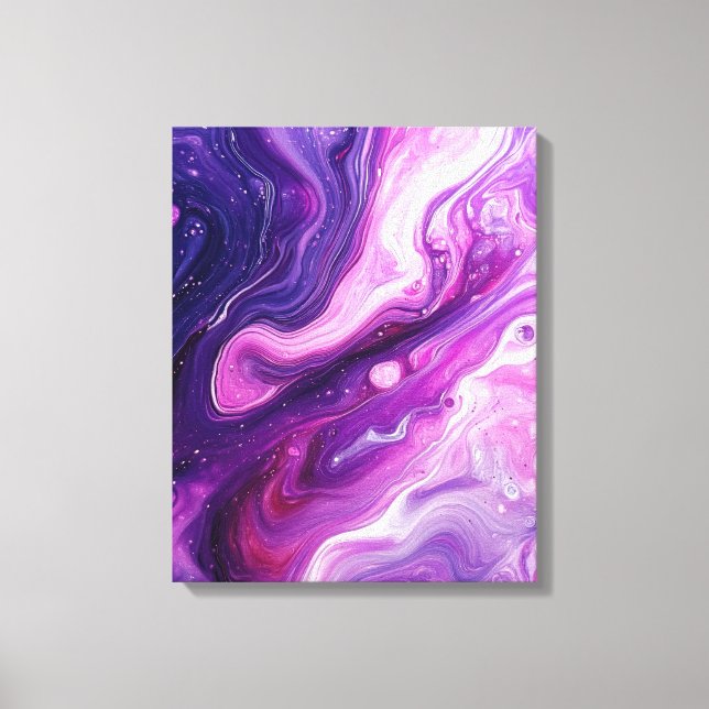 Em Tela Elegante Abstrato Roxo Acrílico Impressão de cor (Frente)