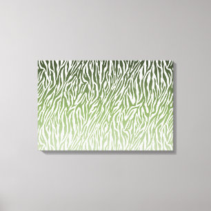 Em Tela Espelho de Impressão de Zebra Verde Selvagem